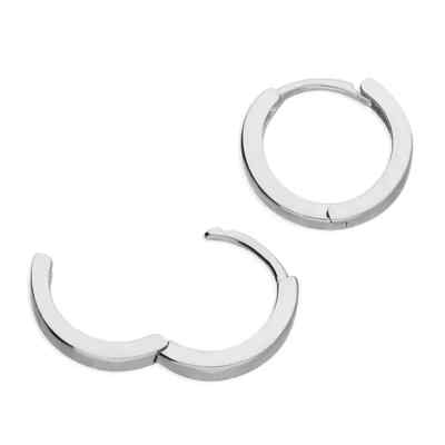 Boucle D'oreille Créole Homme – Argent 925/000 Vieilli, Style Brut, Neuve