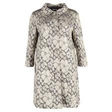 Miu Miu Vintage 2004 Floral Coat In Grey Cotton Eu44