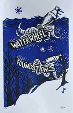 Jim Pollock WATERWHEEL FOUNDATION 2021 AP Edition Linocut Print Phish S/N #/100