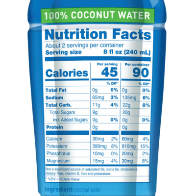ZICO Natural 100% Coconut Water Drink No Sugar Gluten Free
