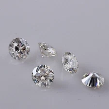 2 Ct Natural White Diamond 5 mm 5 Pcs Round Cut VVS1 D Grade GDGL Certified A84