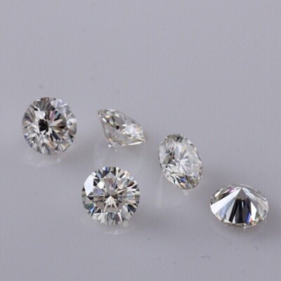 2 Ct Natural White Diamond Round Cut 5 mm 5 Pcs VVS1 D Grade Certified D39