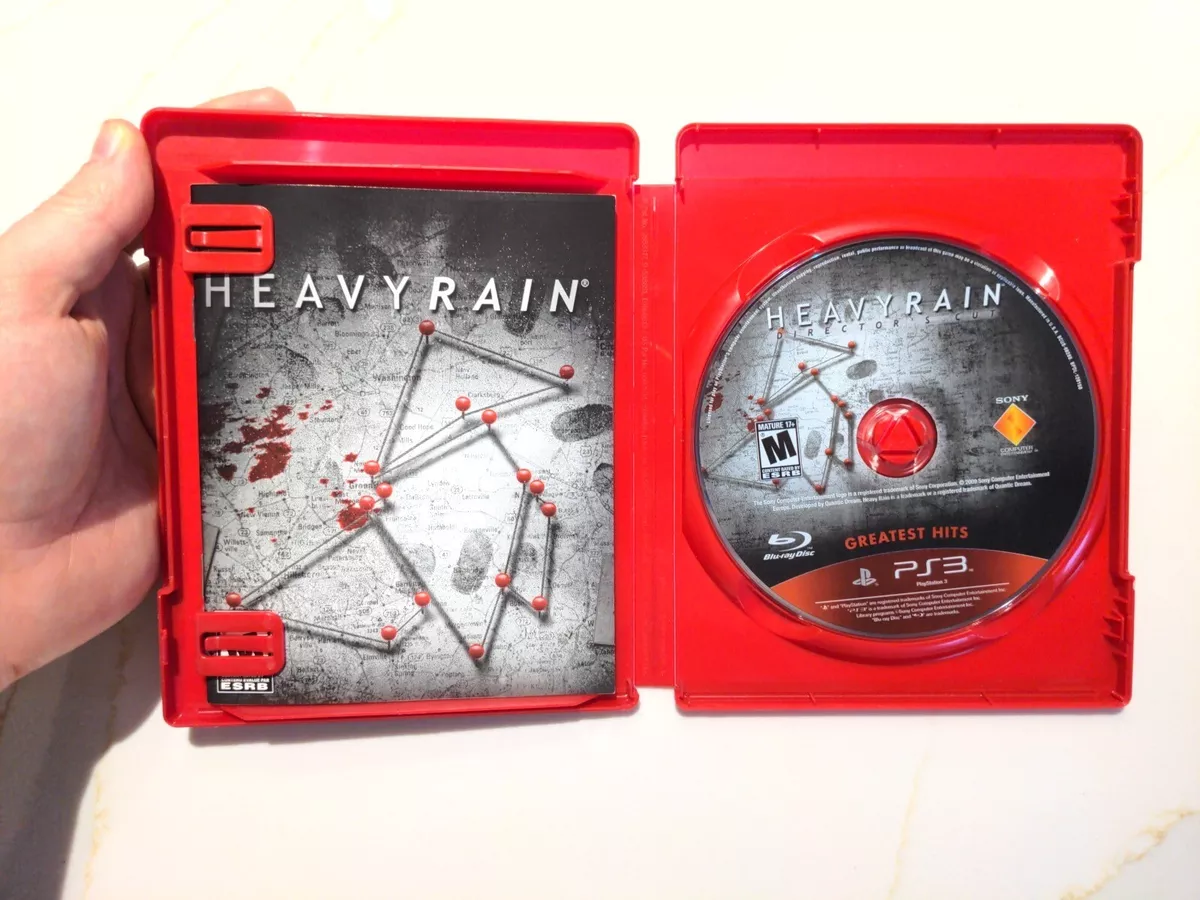 PS3 Playstation 3 Greatest Hits Heavy Rain Director's Cut Red Case Canadian  READ