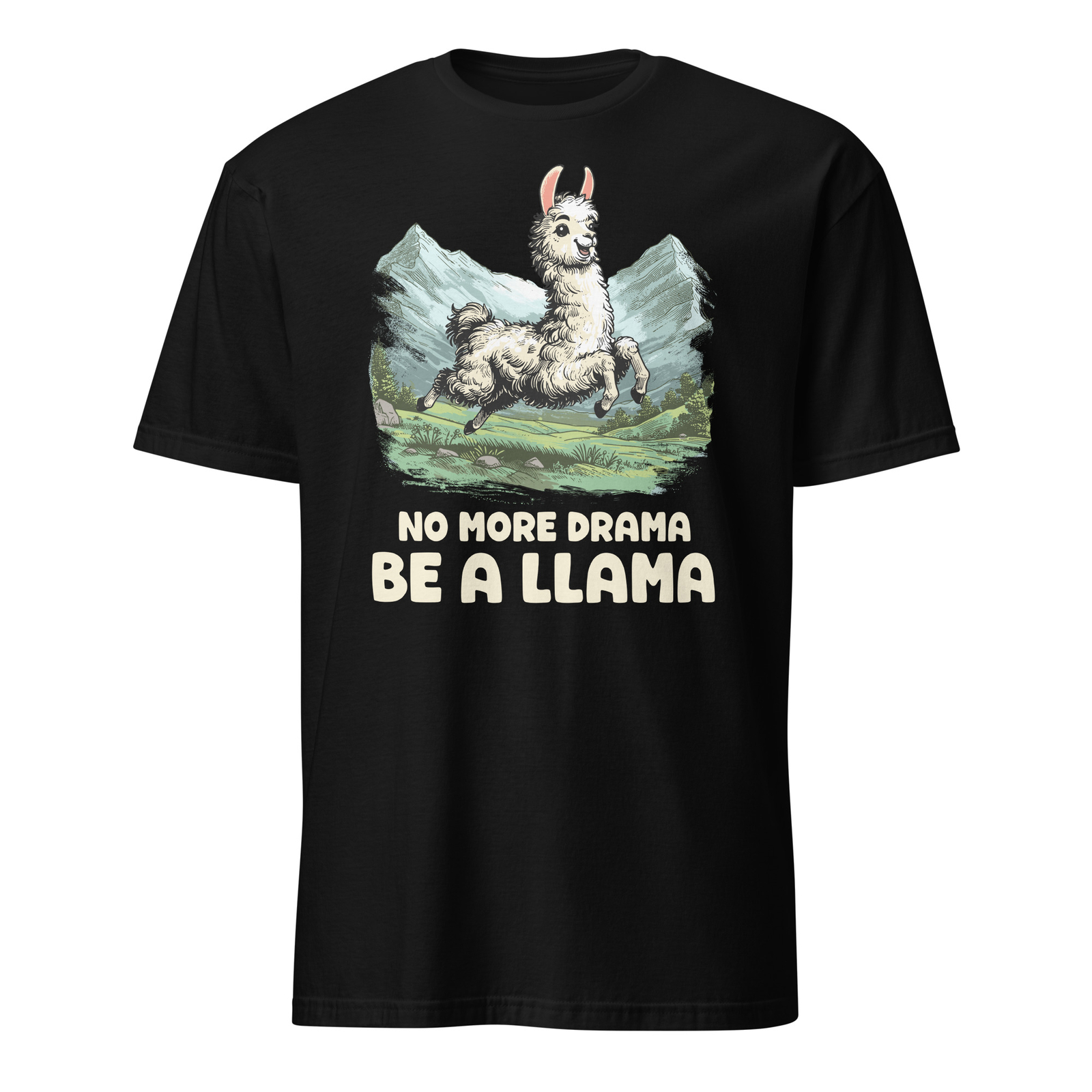 Llama Shirt No More Drama Be a Llama Funny T-Shirt Size S-3XL Gift Tee