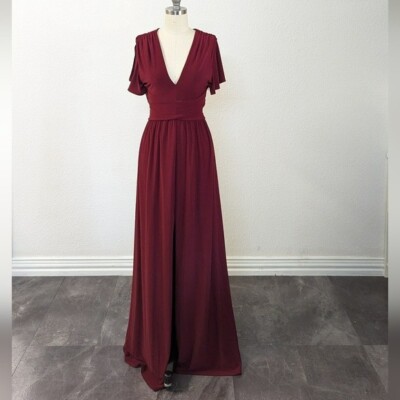 jersey knit bridesmaid dresses Lanetta jersey-knit draped maxi dress main image 0