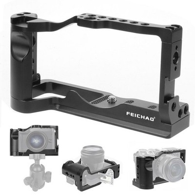Camera Cage w Cold Shoe Mount for ARRI Handle for Canon EOS M6 Mark II