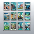 Acrylic Travel City Holiday Fridge Magnet –Souvenir Gift Refrigerator Decoration
