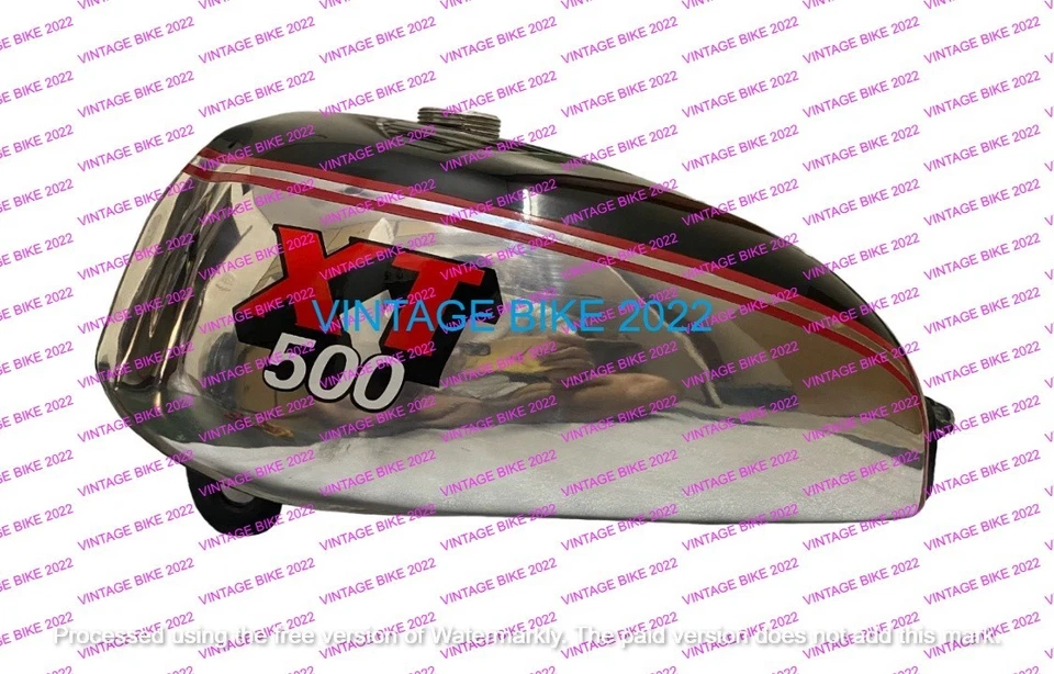 Tanque de gasolina Yamaha XT TT 500 negro aluminio 1980 + grifo/apto para Foto 4 de 4