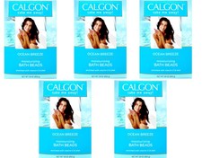 Calgon Ocean Breeze Moisturizing Bath Beads With Aloe, 5-Pack, 30 oz 850g 