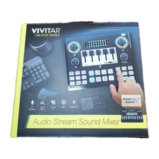 Vivitar Creator Series Audio Stream Sound Mixer USB-C Bluetooth Voice Effects 