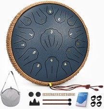 Steel Tongue Drum - 13 Inches 15 Notes Tongue Drum