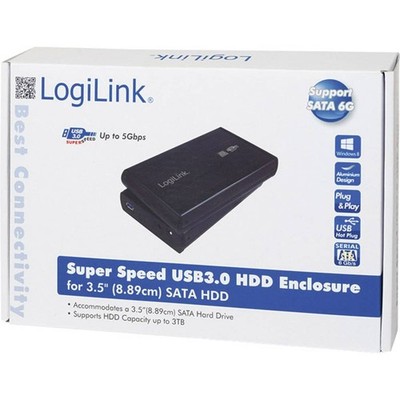 LogiLink UA0107 8.9 cm (3.5 Zoll) Festplattengehäuse 3.5 Zoll USB-A (USB 3.2 Gen