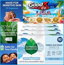 Dryer Sheets Unscented Hypoallergenic 320 Count Plant Based Fragrance Free