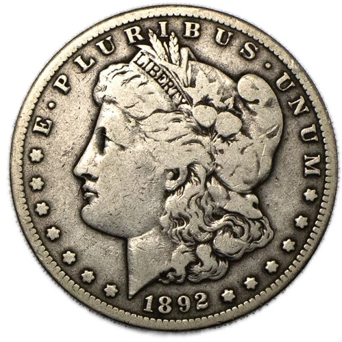 1892-S San Francisco Morgan Silver Dollar $1 Fine FN F+
