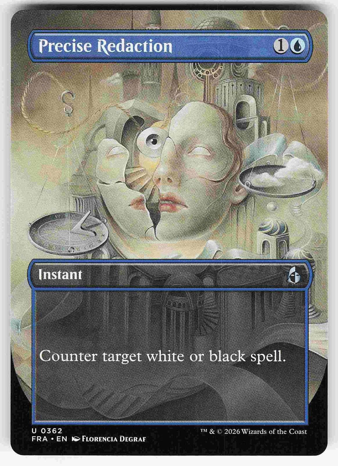 Precise Redaction (Borderless) - 362 - - NM - Reality Fracture - MTG