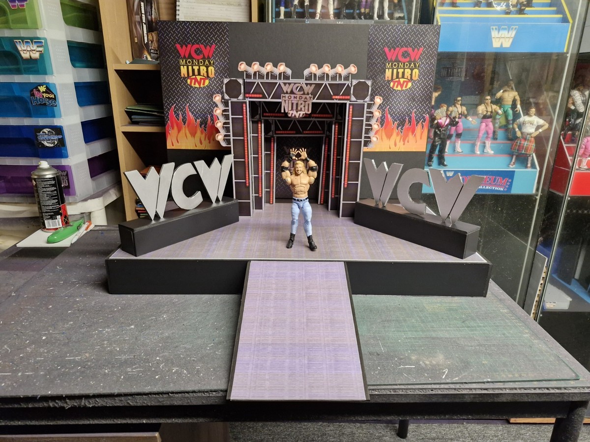 WCW Nitro entrance stage custom made for wrestling figures wwe/wwf