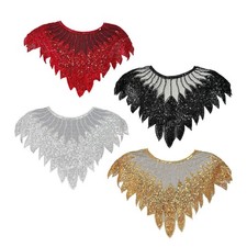 Beaded Sequin Cape Pullover Beautiful Breathable Classic Shoulder Cape for Party