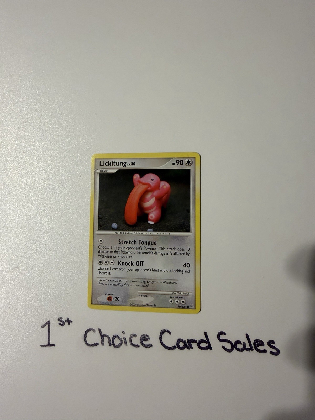 Pokemon LICKITUNG 80/127 Common (2009 Platinum) NM/Near Mint