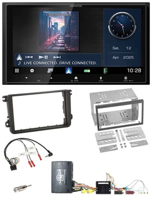 Kenwood Bluetooth 2DIN USB DAB Lenkrad Autoradio für VW T5 Golf Tiguan Touran 20 - Bild 1 von 4