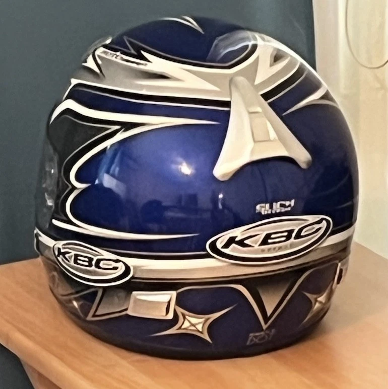 Casco de moto KBC TK-8 - Azul - Talla mediana 57-58 centímetros - Diseño moto Foto 4 de 4