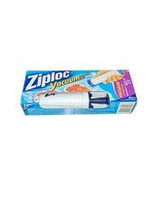 Ziploc Vacuum Starter Kit 1 Freezer Quart Size Pump & 3 Bags New Sealed Retired