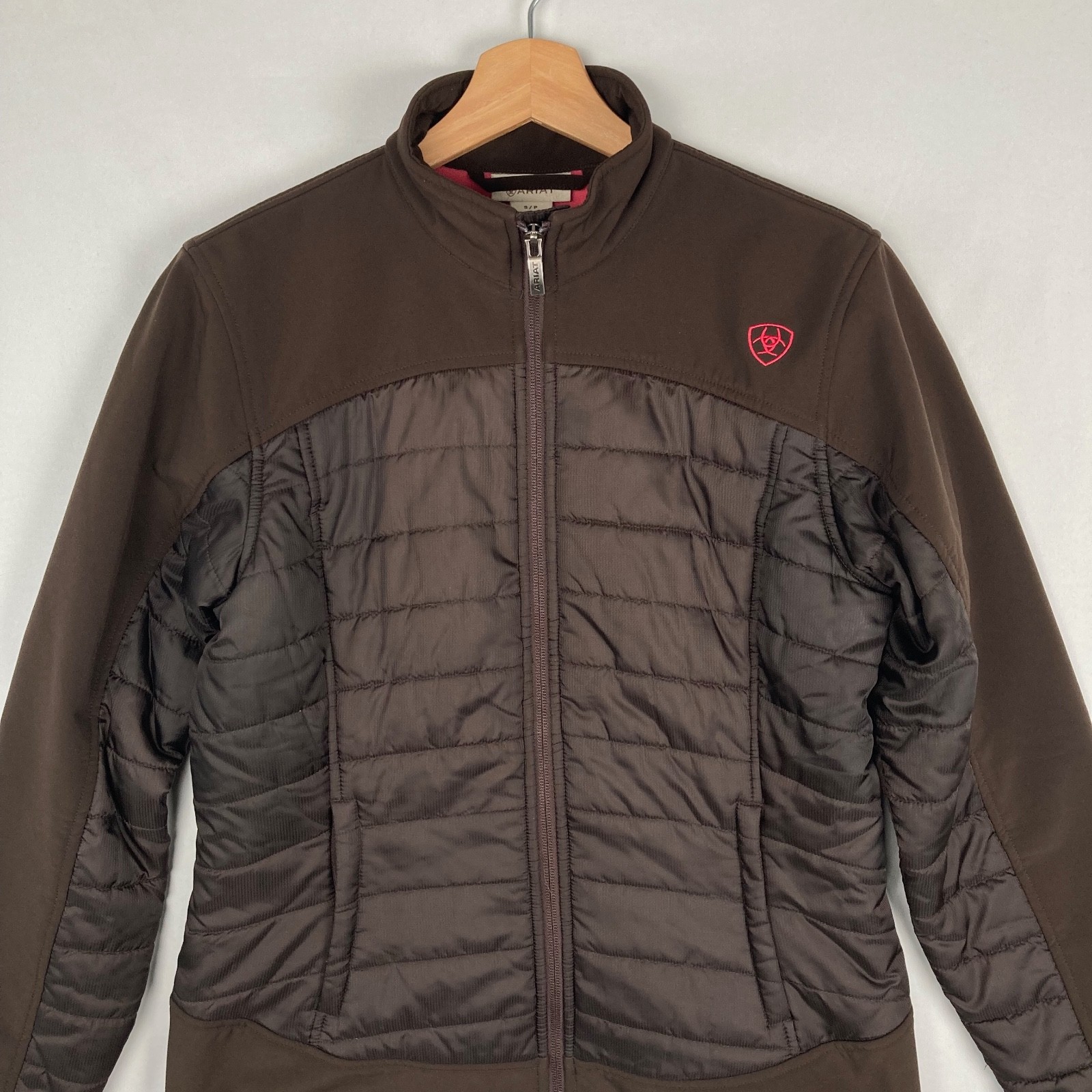 Ariat Quilted Softshell Jacket Brown Full Zip Wom… - image 4