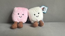 Jellycat Marshmallow Plush Toy Pink  Cream Soft Stuffed Cute Gift Kids