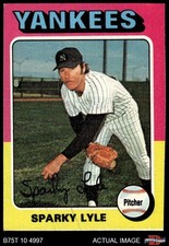 1975 Topps #485 Sparky Lyle Yankees 4 - VG/EX