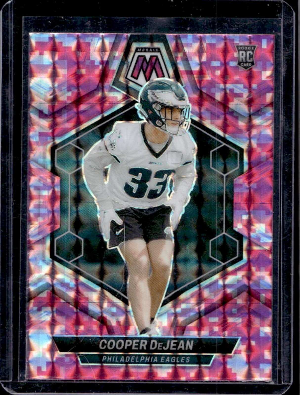 2024 Mosaic Cooper DeJean RC Camo Pink Prizm Rookie #340 Eagles