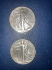 2 Liberty Walking Half Dollars