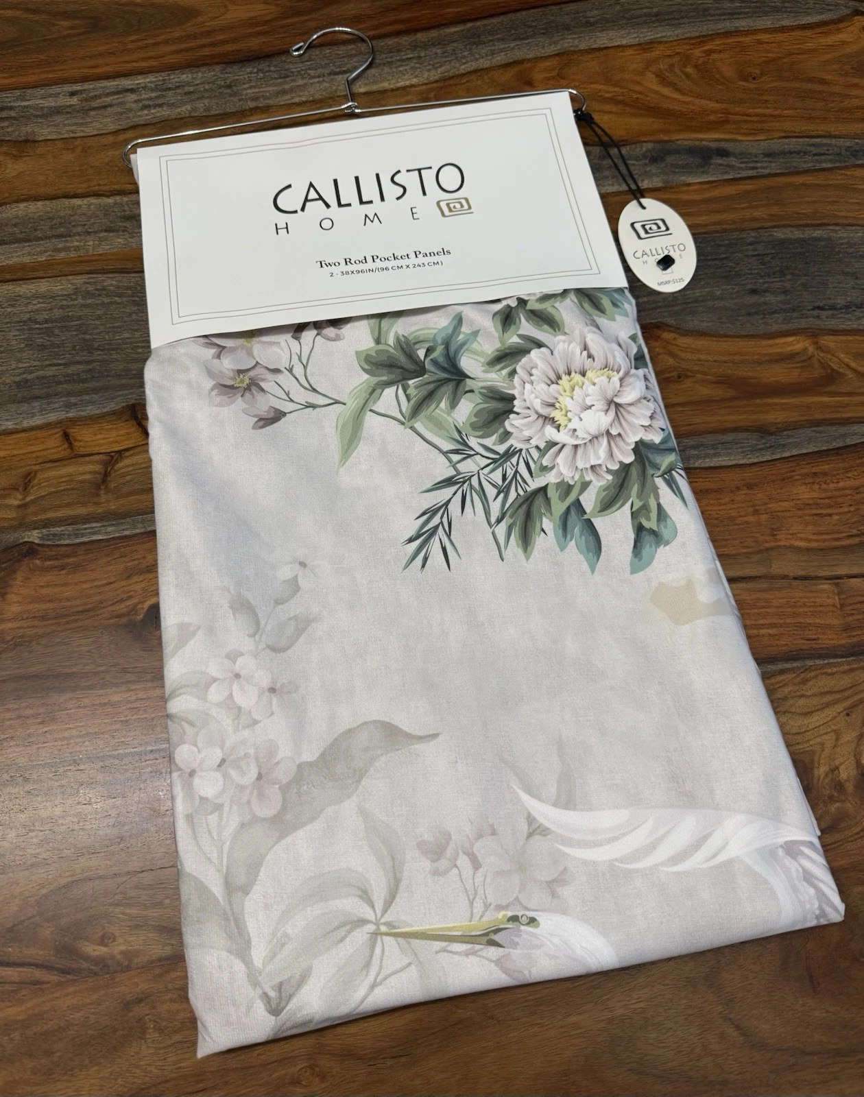 CALLISTO Window Curtains 2 Panels 38 X 96”Heron Birds Drapers Back Top Grey
Opens in a new window or