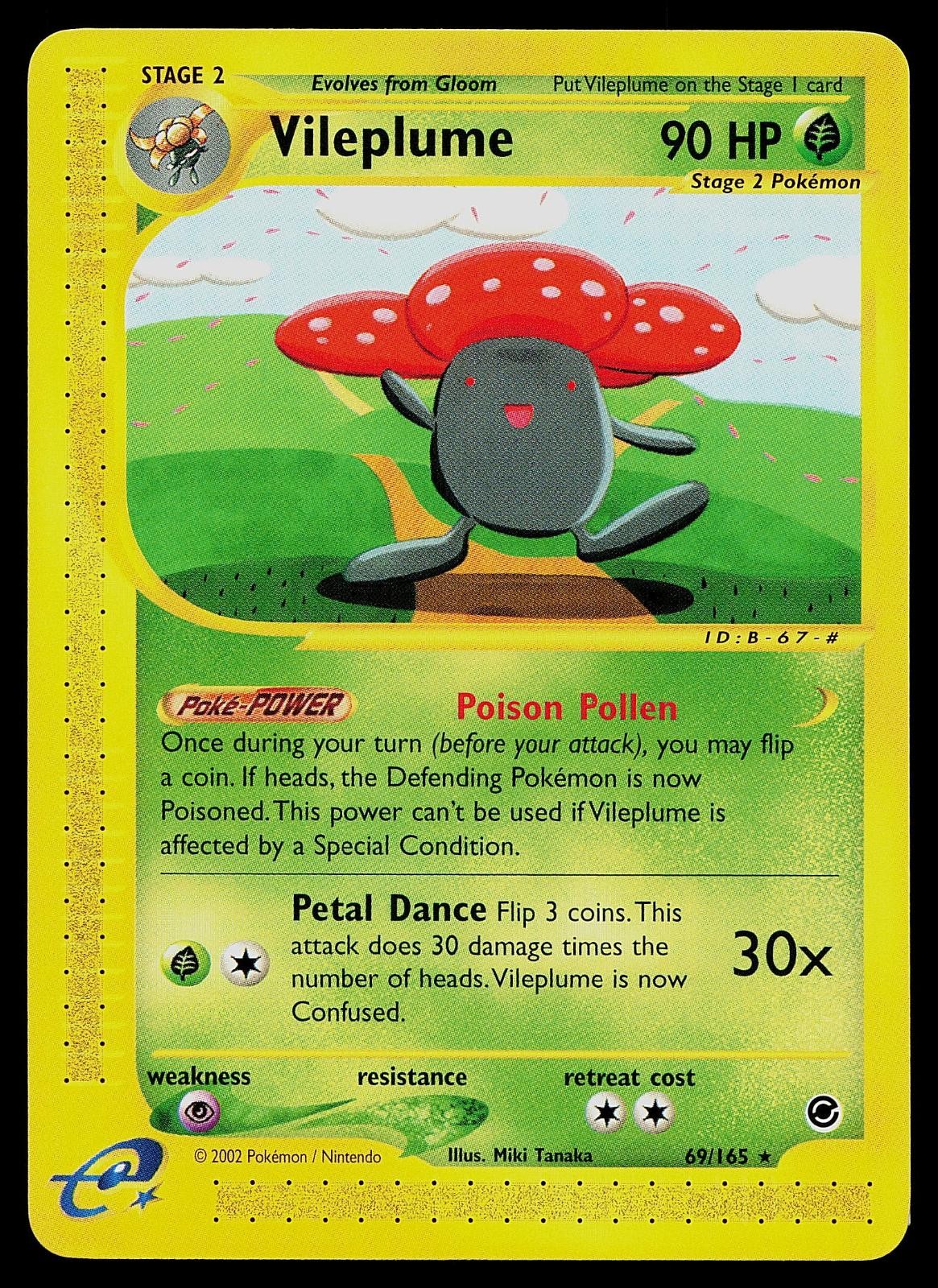 Pokemon Card - Vileplume Expedition Base Set 69/165 Rare