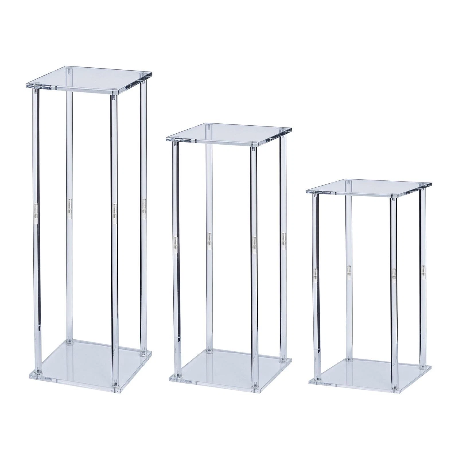Acrylic Vases Wedding Centerpieces Flowers Decorative Modern Rectangular Tall