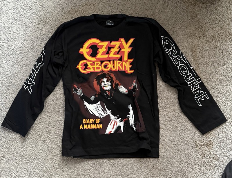 Ozzy Osbourne 2002 Vintage Diary Of A Madman Long Sleeve Shirt Size Medium ✌️
