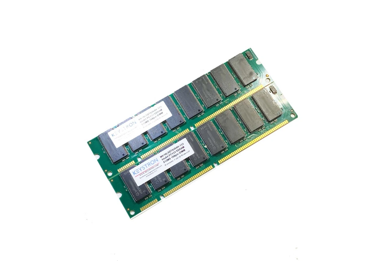 DIMM Computer Memory (RAM 512 MB Capacity per Module) 168 Pins for
