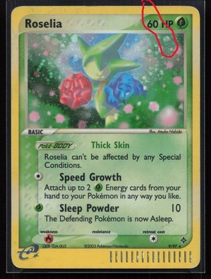 E Reader Holo Roselia 9/97 Dragon Pokemon TCG Card