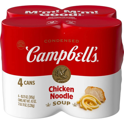 #ad Campbell’s Condensed Chicken Noodle Soup 10.75 oz Can4 Pack. $4.89