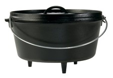 Lodge 8 Quart Pre-Seasoned Cast Iron Camp Dutch 8 Quart, Deep Oven 