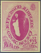 Jefferson Airplane, Great Society, Avalon Handbill, 1966. Family Dog 17