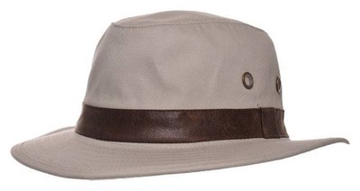 Faustmann Outdoor Traveller Baumwolle grau Sommer Stoff Hut wandern Hüte
