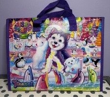 Lisa Frank Tikanni Trifold Portfolio Storage Folder Carrying Case Husky Rainbow