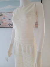 Ralph Lauren Ribbed Knit Women Cream Colored Dress Size XS New With Tags