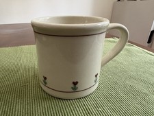 Vintage Heartstone Mug Burgundy with Green Flowers Made In USA