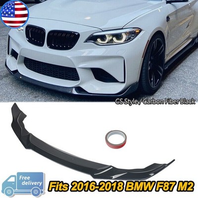 CS Style For BMW F87 M2 2016-2021 Carbon Style Front Bumper Spoiler Splitter Lip