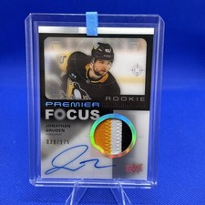 JONATHAN GRUDEN 2023-24 UD PREMIER RPA ROOKIE FOCUS PATCH RC AUTO /175 3 Color