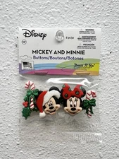MICKEY & MINNIE Christmas Buttons Embellishments Creative Crafts & Sewing