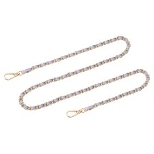 Purse Strap, 39" Leather for Shoulder and Cross Body Strap Purple, Gold 