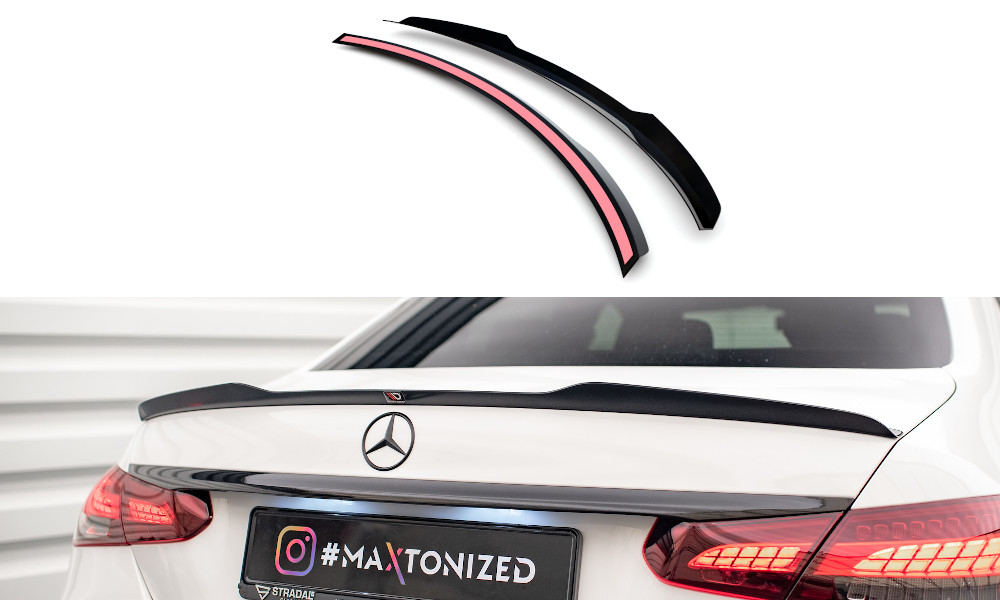 Spoiler Maxton Mercedes E W213 Facelift AMG-Line habillage coffre sans perçage carrosserie
