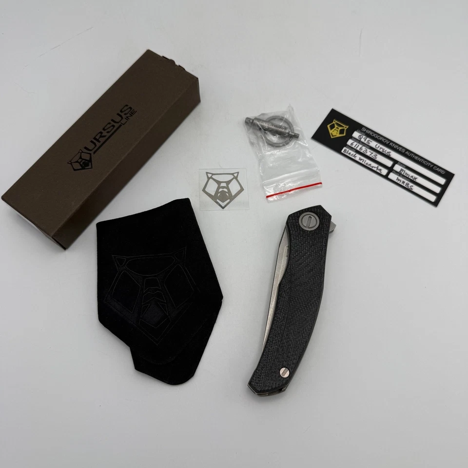 Shirogorov Q95 Ursus Knife Elmax with Black Micarta Stonewash - Image 2 of 4