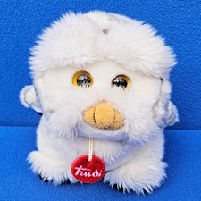 TRUDI EULE STOFFTIER KUSCHELTIER 22 CM PLÜSCHTIER OWL WEISS GRAU